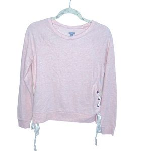 AERIE/American Eagle Lace Sides Pink Sweatshirt Small